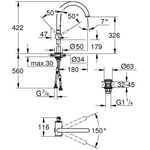 GROHE Einhand-Waschtischbatterie Atrio XL-Size chrom