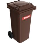 Müllgroßbehälter 120l HDPE braun fahrbar,n.EN 840 SULO