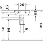 Duravit Handwaschbecken ME by Starck m ÜL m HLB 450x320mm 1 HL we sdm WG