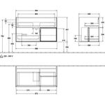 V&B Waschtischunterschrank FINION 996x591x498mm Regalele. go ma glos. wh