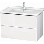 Duravit Waschtischunterbau L-CUBE 820x469mm 2 Schubk we s-matt ES Ah mitte