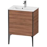 Duravit Waschtischunterbau XVIU 610x834x390mm 2 Au Prof. sw ma we s-matt