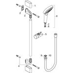 HG Brauseset CROMA SELECT E 1jet Bsta Unica´Croma 650mm EcoS 9 l/m we/chr