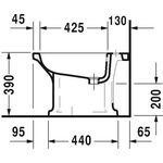 Duravit Stand-Bidet 1930 m ÜL HLB 355x600mm 1 Hahnloch weiß WG