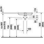 Duravit Einbauwaschtisch 2ND FLOOR m ÜL o HLB 525x350mm o HL IB weiß