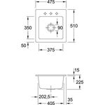 V&B Spüle SUBWAY 45 XS 475x510mm Exzent. crema