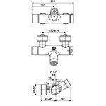 Schell VW-Duscharmatur VITUS VD-C-T/o chrom, Duschanschluss nach oben