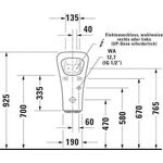 Duravit Elektro-Urinal DURASTYLE 300x340mm Bat Zul v hint o Fliege weiß