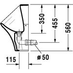 Duravit Urinal DURASTYLE DRY 300x340mm, wasserlos, ohne Fliege weiß