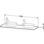 Duravit Massivholzkonsole LUV 25x1783x595mm nussbaum massiv