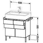 Duravit Waschtischunterbau VERO AIR 581x684x431mm basalt matt