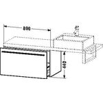 Duravit Konsolenunterschrank X-LARGE 440x800x478mm amerikanisch nussbaum