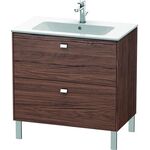 Duravit Waschtischunterbau BRIOSO Griffe chr 683x820x479mm nussbaum dunkel