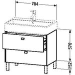 Duravit Waschtischunterbau BRIOSO Gri Frontfarbe 570x784x459mm lichtbl ma