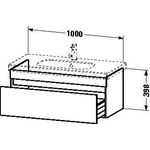 Duravit Waschtischunterbau DURASTYLE 453x1000x398mm lichtbl matt/basalt matt