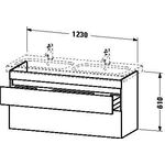 Duravit Waschtischunterbau DURASTYLE 448x1230x610mm betongr matt/basalt matt