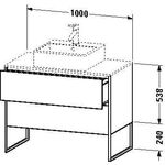 Duravit Waschtischunterbau XSQUARE 778x1000x548mm weiß seidenmatt