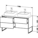 Duravit Waschtischunterbau XSQUARE 778x1400x548mm f 2 Be auber seidenmatt