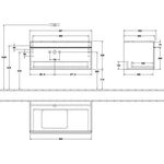 V&B Waschtischunterschrank VENTICELLO 957x436x502mm Griff white Glossy White