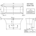 V&B Whirlpoolsystem SQUARO EDGE 12 m BW R-eck 170x75 Tech. Pos 1 we