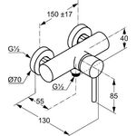 Kludi Brause-Einhandmischer BOZZ DN 15 chr