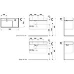 Laufen Waschtisch KARTELL 900x460mm Abl. re o ÜL o HL weiß LCC