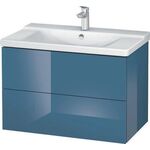 Duravit Waschtischunterbau L-CUBE 820x481x555mm stone blue hochglanz