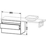 Duravit Konsolenunterschrank DURASTYLE 512x800x478mm pine terra/weiß matt