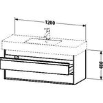 Duravit Waschtischunterbau KETHO 455x1200x480mm taupe