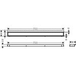 HG Duschrinne RainDrain Match m höhenverstellb Rahmen 800mm mattweiß