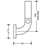 Hewi Reservepapierhalter SERIE 801 nach oben gebogen 2 Rollen, 258mm orange