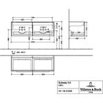 V&B Waschtischunterschrank SUBWAY 3.0 1272x429x478mm m Be f S-DWT G. Al g Br w