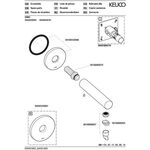 Keuco Wanneneinlauf IXMO Ros rund Ausldg 180mm sw ma