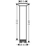 Verlängerungsrohr AXOR Decke, 230mm brushed brass