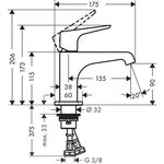 EH-WT-MI 90 AXOR CITTERIO E DN 15 f HWB m HGri o Zugst. bru brass