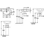 V&B Handwaschbecken O.NOVO 450x360mm Be mttg ov o ÜL we C+