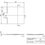 V&B Duschwanne WALLWAY Qu. fl. Einbau 900x900x30mm stone white