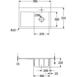 V&B Einbauspüle SUBWAY STYLE 45 780x510mm, Be re chrite