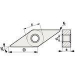 Wendeschneidplatte VNMG 160408-F PMK10 Bearb.Schlicht PROMAT - VPE: 10