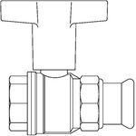 OV Knebelgriff-Kugelhahn Optibal Innengewinde/Pressanschluss DN 25 d= 28m