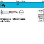 Holzschraube DIN 95 LIKO Schlitz 4x 45 A 2 200 Stück - VPE: 200