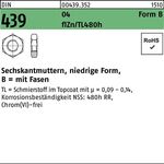 Sechskantmutter DIN 439 FormB BM 10 AU zinkbes. Gleitmittel flZnnc 480h-L 500St. - VPE: 500