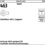 Scheibe DIN 463 2 Lappen 21 Stahl 250 Stück - VPE: 250