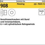 Verschlußschraube DIN 908 Bund/Innen-6kt G 1/2 A Messing 50 Stück - VPE: 50