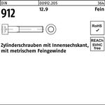 Zylinderschraube DIN 912 Innen-6kt M10x1,25x 60 12.9 100 Stück - VPE: 100