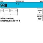 Stiftschraube DIN 938 M20x 65 A 4 1 Stück