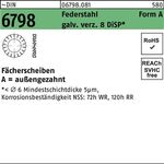 Fächerscheibe DIN 6798 FormA außengezahnt A 6,4 Federstahl verz. 8 DiSP 2000St. - VPE: 2000