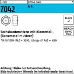 Sechskantmutter ISO 7042 Klemmteil M20 A 4 25 Stück - VPE: 25