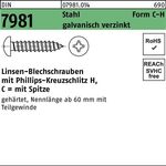 Blechschraube DIN 7981 LIKO PH C3,5x22-H Stahl galv.verz. Spitze 100St. - VPE: 100