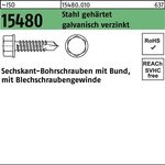 Sechskantbohrschraube ISO 15480 Bund ST 6,3x100 Stahl gehärtet galv.verz. 100St. - VPE: 100